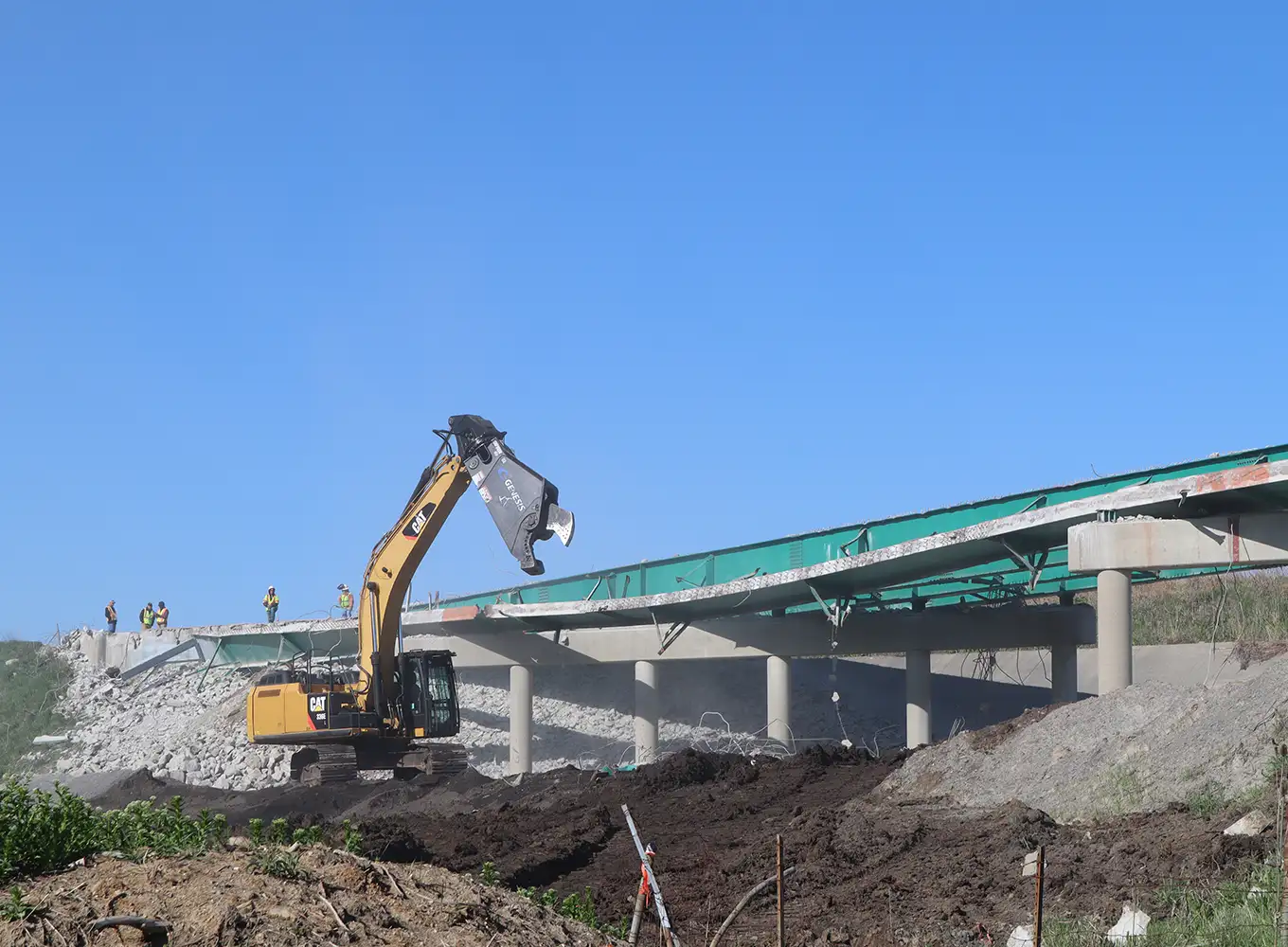 freeway bridge demolition - st. louis mo - brewster companies